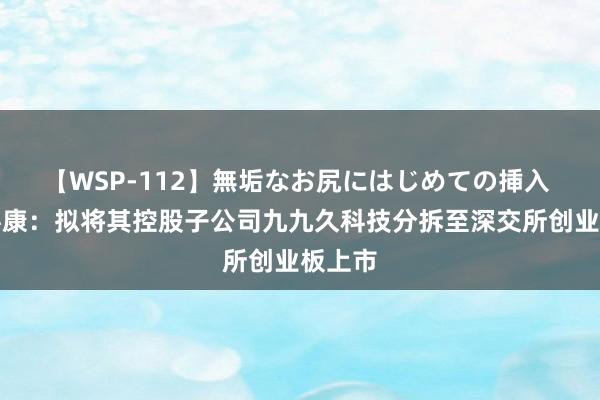 【WSP-112】無垢なお尻にはじめての挿入 延安必康：拟将其控股子公司九九久科技分拆至深交所创业板上市