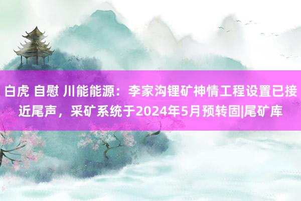 白虎 自慰 川能能源：李家沟锂矿神情工程设置已接近尾声，采矿系统于2024年5月预转固|尾矿库