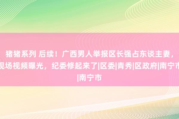 猪猪系列 后续！广西男人举报区长强占东谈主妻，现场视频曝光，纪委修起来了|区委|青秀|区政府|南宁市