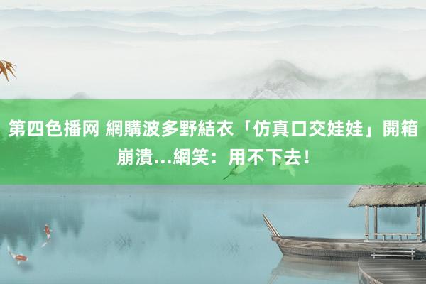 第四色播网 網購波多野結衣「仿真口交娃娃」　開箱崩潰...網笑：用不下去！