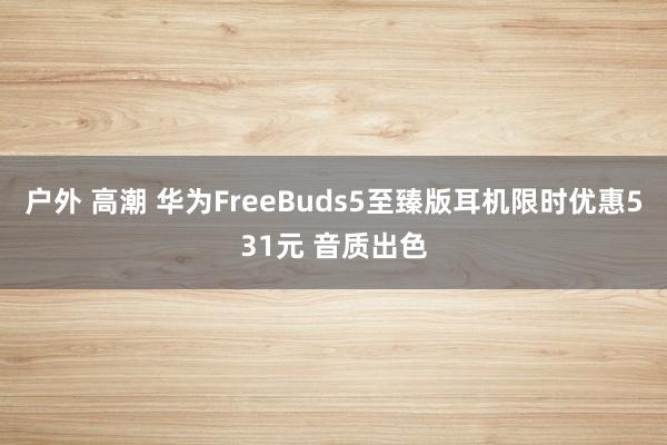 户外 高潮 华为FreeBuds5至臻版耳机限时优惠531元 音质出色